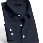 Executive Edition: Black-Blue Tailored Smart Fit Shirt for the Sophisticated Gentleman