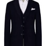 Refined Elegance: Men's Dark Navy Slim Fit Suit for a Sharp and Confident Look