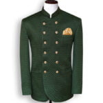 Embroidered Deep Green Prince Coat