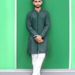 Green Embroidered Chikankari Kurta